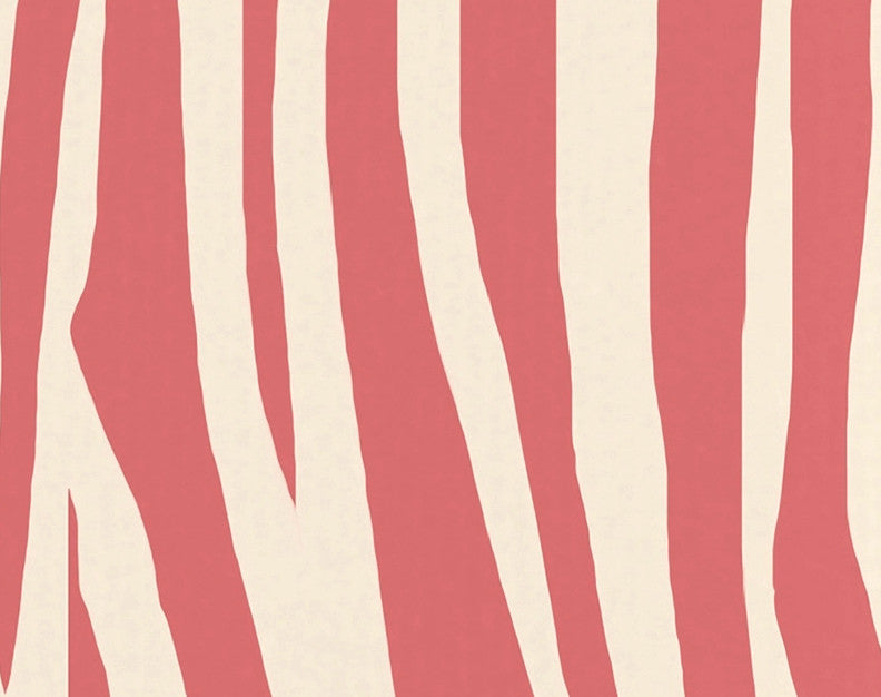 Wood Stripe Geometric Print Kitchen Towel, Coral