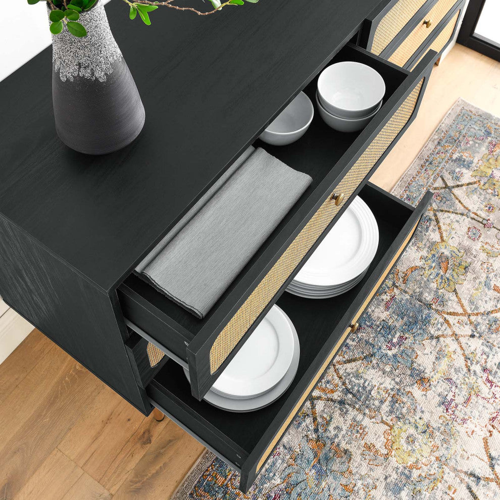 Chaucer 6-Drawer Dresser, Black