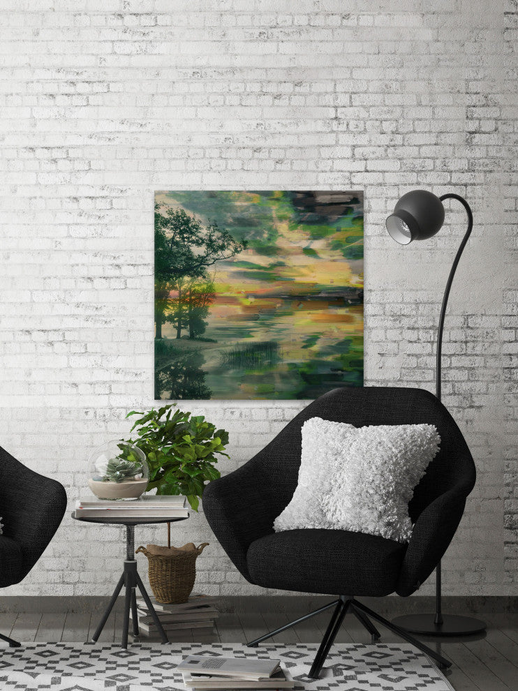 "Lakeside Trees" Fine Art Canvas Print, 32"x32"