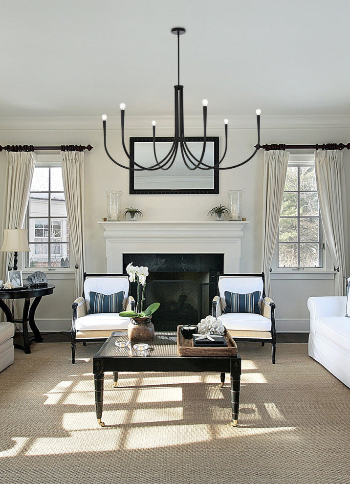 Home Living 55" Chandelier, Black