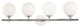 Bowery 4-Light Bath Bracket, Polished Nickel