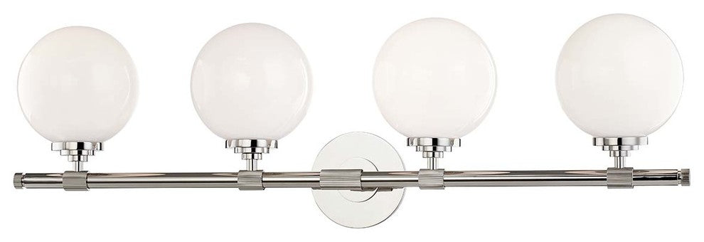 Bowery 4-Light Bath Bracket, Polished Nickel