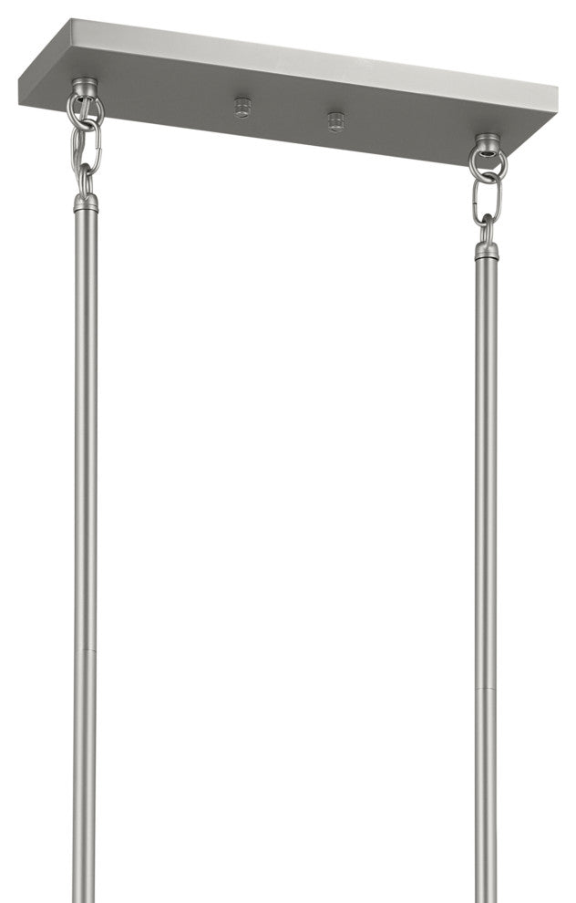 Kichler Erzo 50" 10 Light Linear Chandelier, Satin Nickel, 52614SN