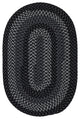 Colonial Mills Walden WN13 Black/Charcoal Wool Area Rug, Oval 12'x15'
