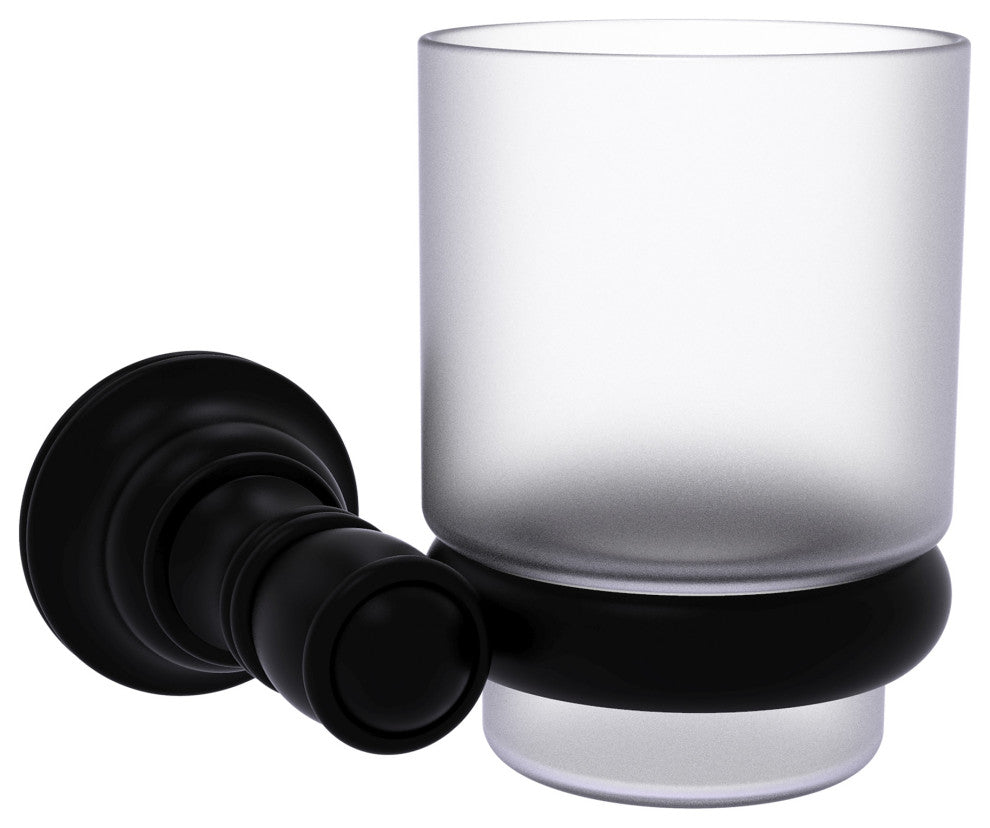 Carolina Wall Mounted Tumbler Holder, Matte Black