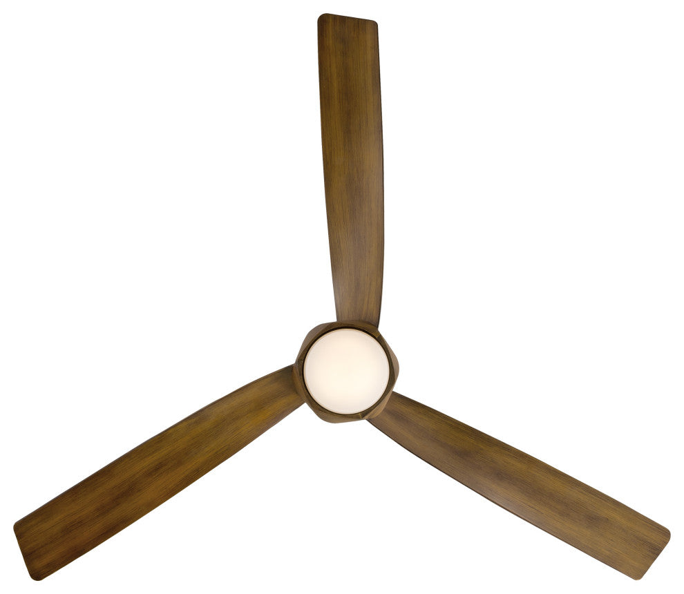 Twirl 58" Indoor/Outdoor Smart Ceiling Fan, Distressed Koa, 2700K Light Kit