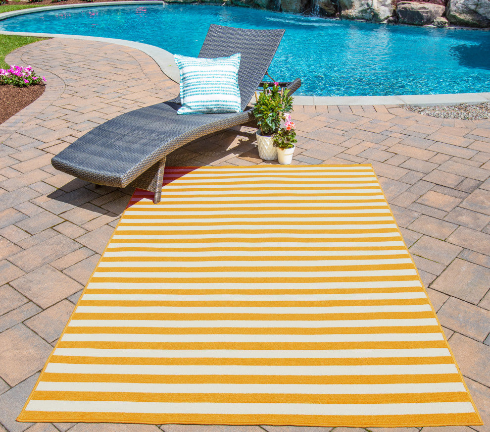 Baja Rug, Yellow, 5'3"x7'6"