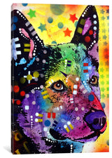 "Aus Cattle Dog Gallery" by Dean Russo, 18x12x1.5"