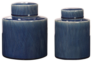 Uttermost - 18989 - Containers, S/2 - Saniya - Blue