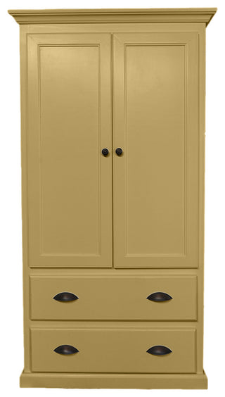 Modern Solid Wood Wardrobe, Cupola Yellow