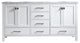 Vinnova Gela 72" White Double Sink Vanity With Carrara White Marble Countertop