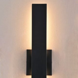 Owen Aluminum 1-Light Backlit LED Matte Black Indoor Outdoor Wall Light