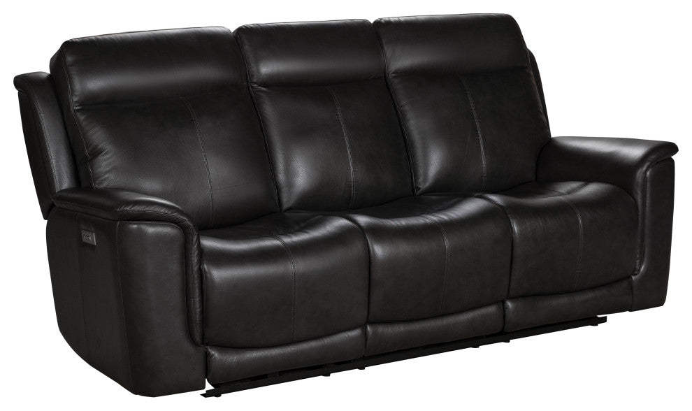 Burbank Power Reclining Sofa w/Power Head Rests & Lumbar, Matteo Smokey Gray