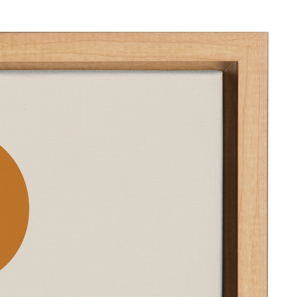 Sylvie Mid Century Mountains Framed Canvas by Rachel Lee, Natural 2 Piece 23x33