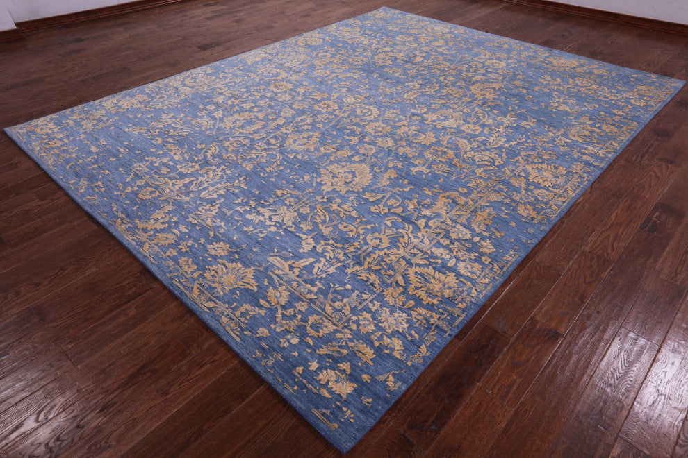 9' 0" X 11' 8" Persian Wool & Silk Handmade Rug - Q15757