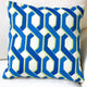 Outdoor Geometric Throw Pillows, Set of 2, Blue and Green, 18", Cover