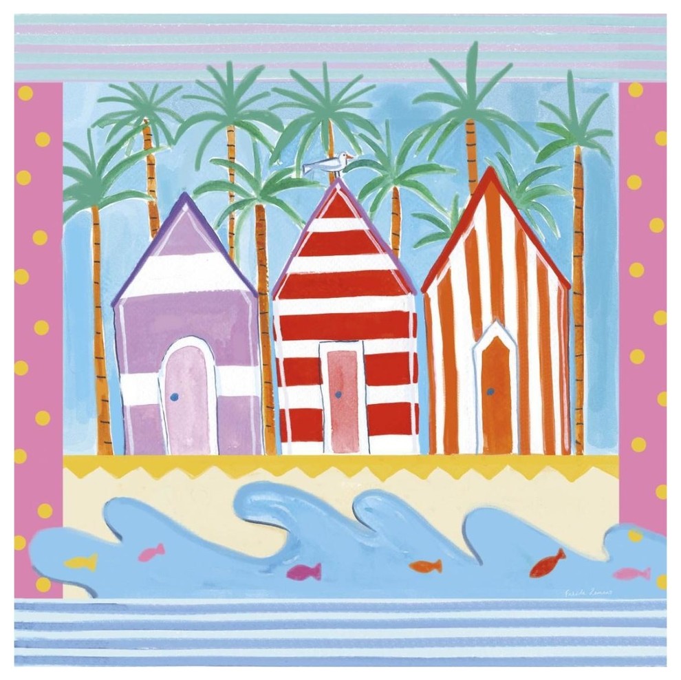 "Beach Living II" Digital Paper Print by Farida Zaman, 26"x26"
