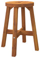 vidaXL Stool Vanity Stool with Solid Wood Legs Brown Round Solid Wood Acacia