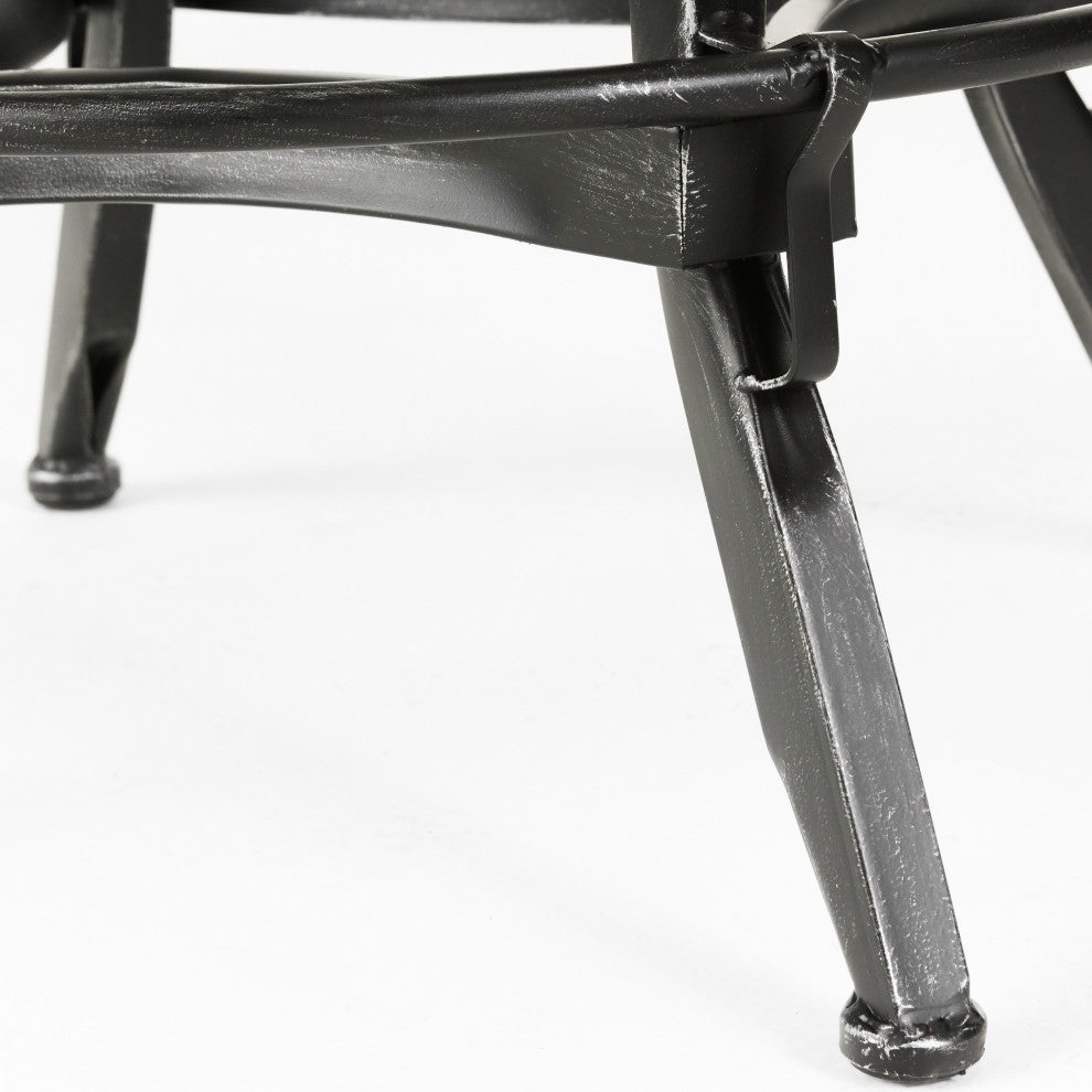 GDF Studio Dempsey Swivel Adjustable Bar Stool, Brown Leather