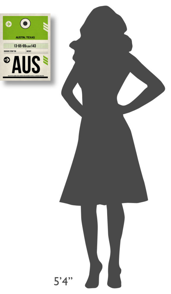"AUS Austin Luggage Tag 1" Fine Art Print
