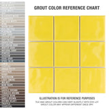 Twist Square Ceramic Mosaic Tile, Yellow Lemon