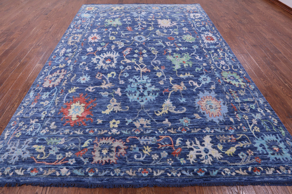 Turkish Oushak Handmade Wool Rug 8' 11" X 12' 3" - Q15717