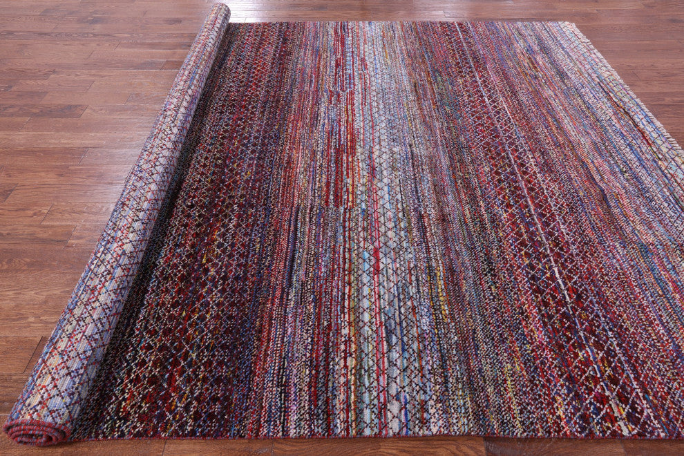 Wool & Silk Savannah Grass Hand Knotted Rug 9' 1" X 11' 7" - Q15436