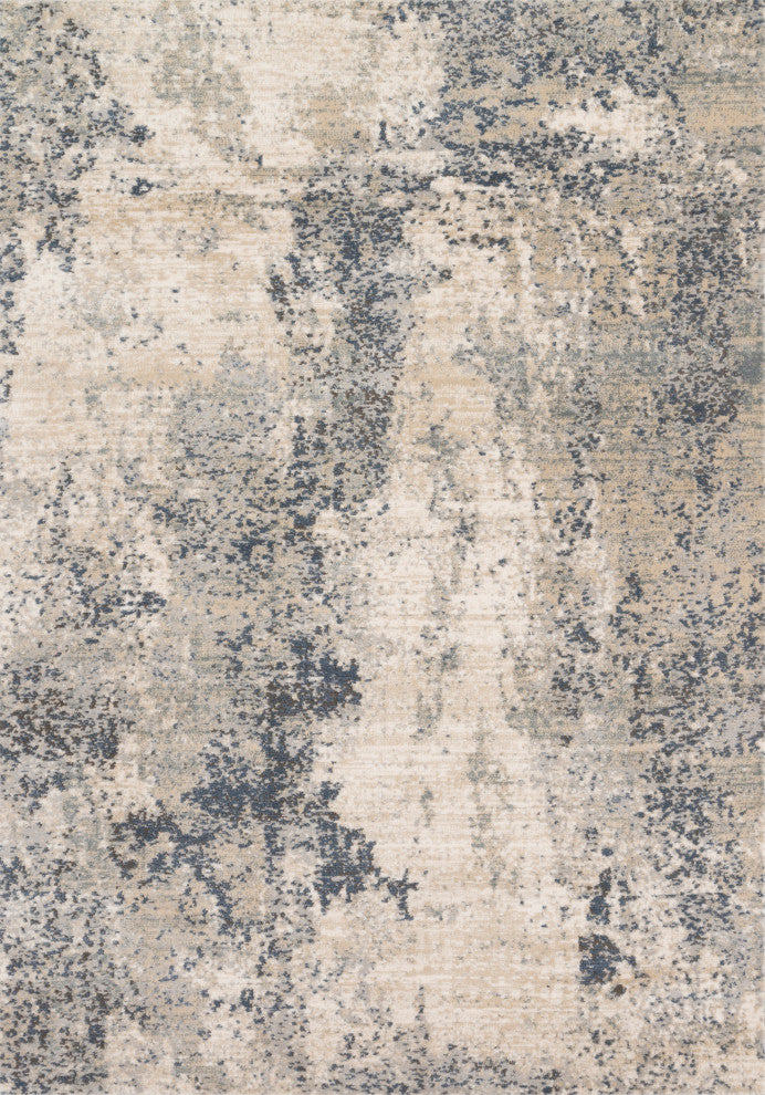 Teagan TEA-07 Area Rug, Natural/Denim, 3'4"x5'7"