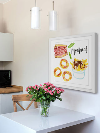 "Montreal Eats" Framed Painting Print