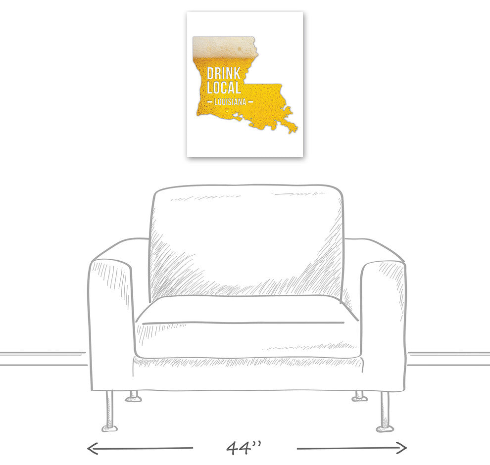 Louisiana Drink Local Beer Wall Art, Canvas