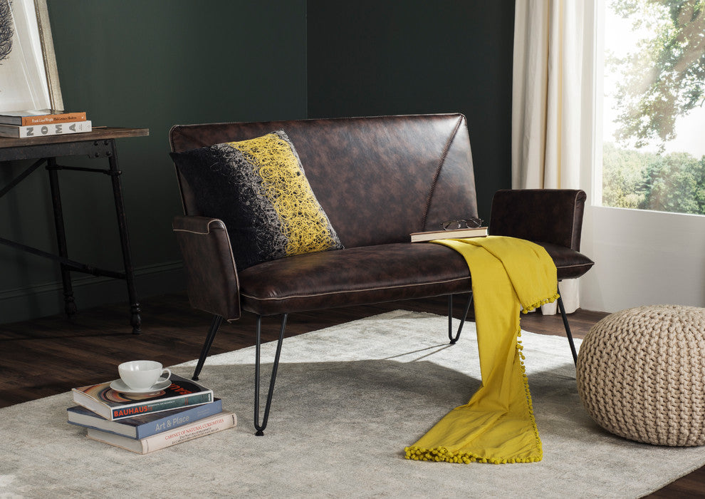 Safavieh Johannes Settee, Antique Brown