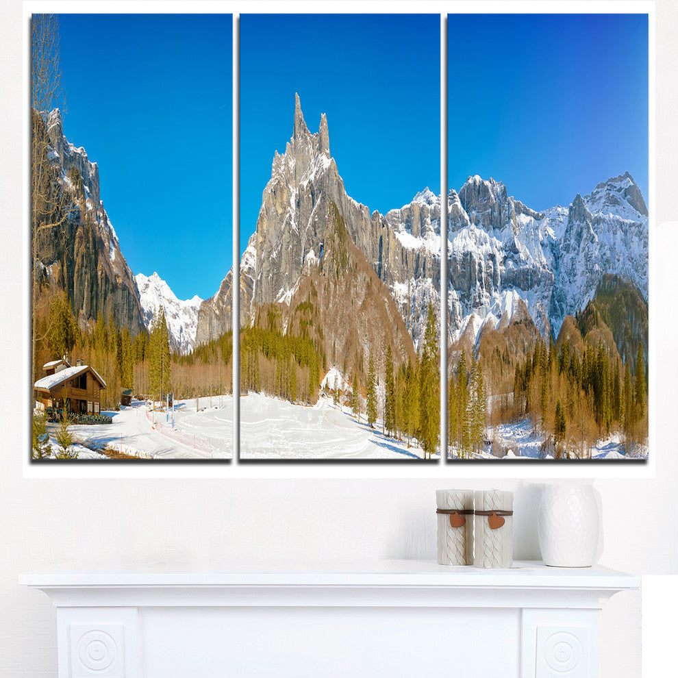 "Sixt Fer a Cheval Panoramic View" Metal Wall Art, 3 Panels, 36"x28"