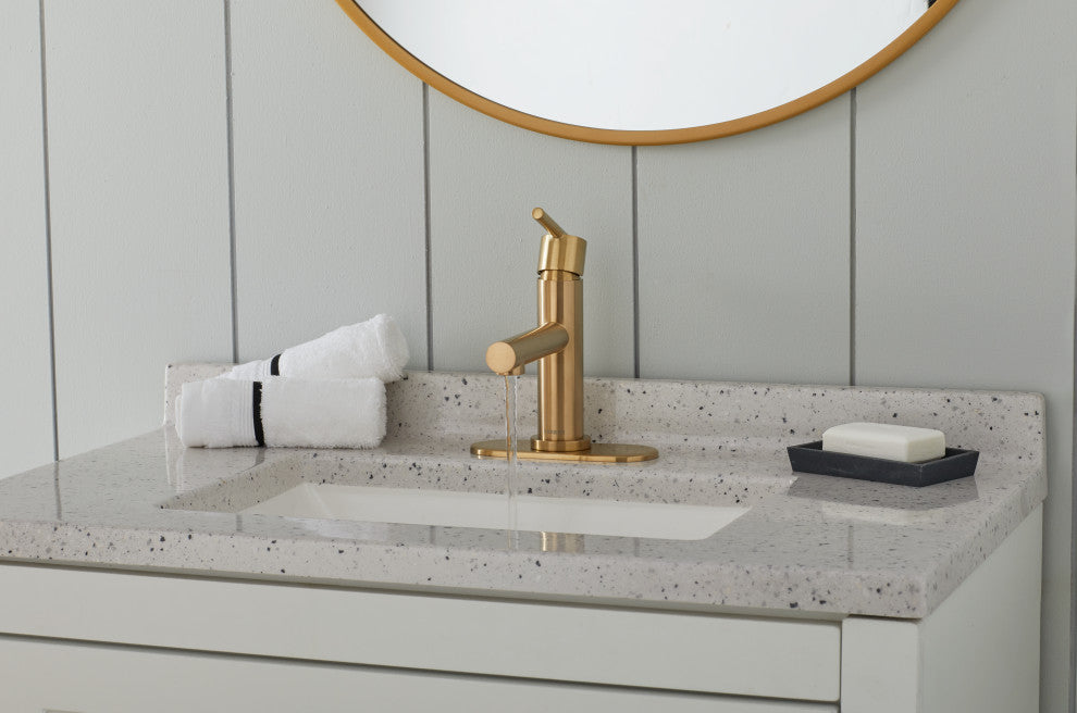 Parma Trim Line Single Handle Lavatory Faucet, Brushed Bronze