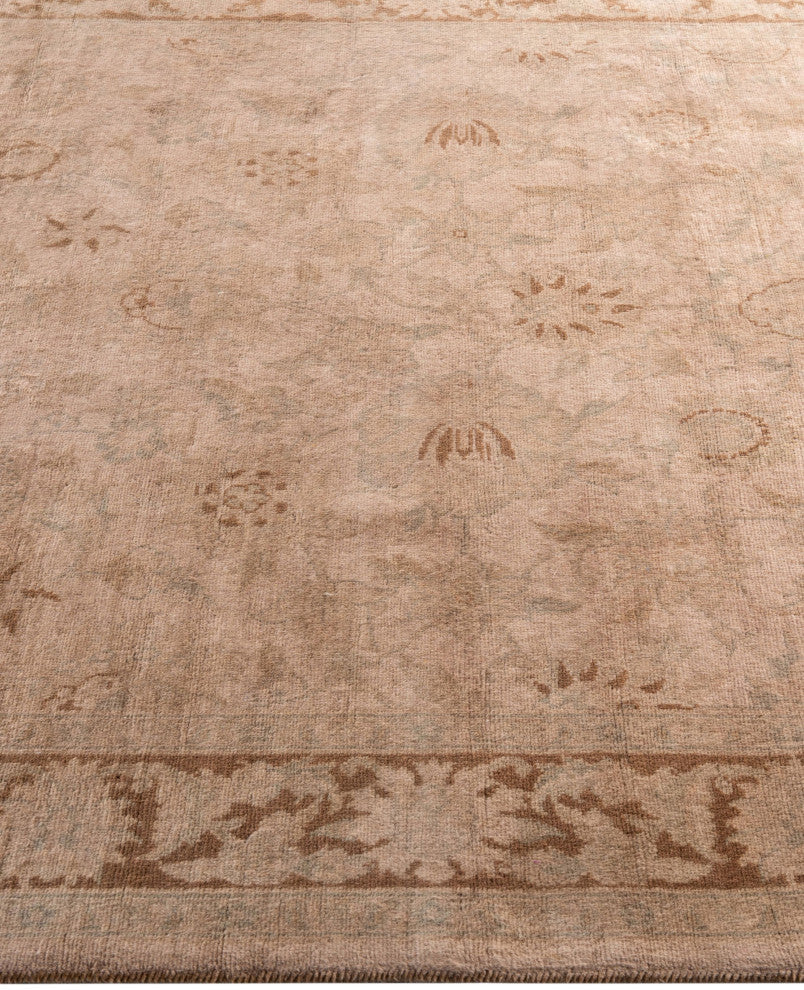 Overdyed One-of-a-Kind Hand-Knotted Area Rug Beige, 4' 2" x 6' 5"