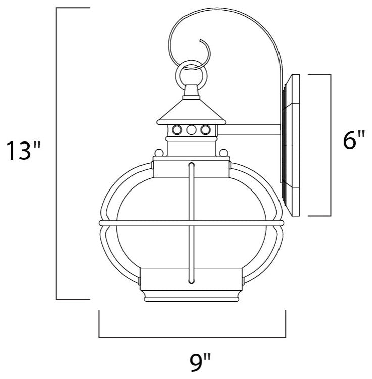 Maxim Portsmouth 1-Light Outdoor Wall Lantern Rubbed Bronze -30502CDOI