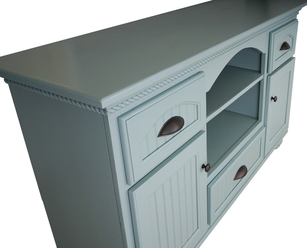 Eagle Furniture American Premiere 58" Entertainment Console, Interesting Aqua