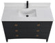 Legion Furniture WS2518 Series Bathroom Sink Vanity, Tricorn Black, 48", Artificial Stone Top, Single Sink
