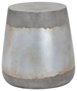 Aries Side Table, Concrete, Silver