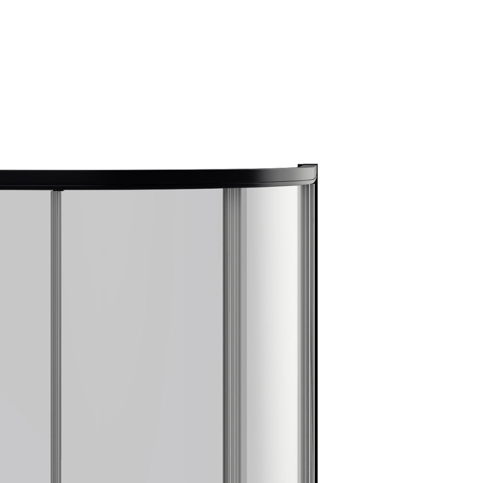 Mona-36-BLK-NW Shower Kit No Walls