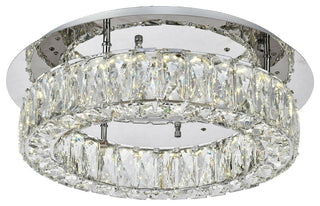 Monroe LED Light Chrome Flush Mount