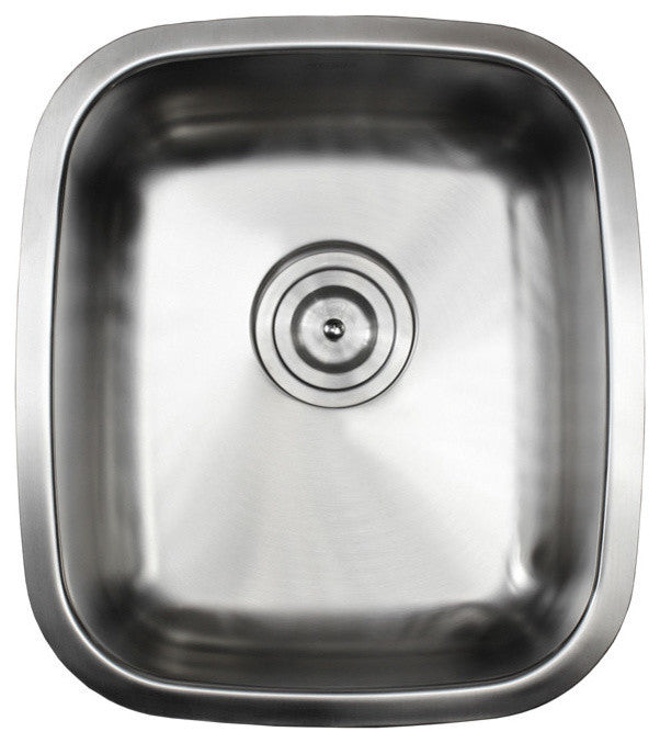 15" Stainless Steel Undermount Island/Bar/Prep Sink and Accessories