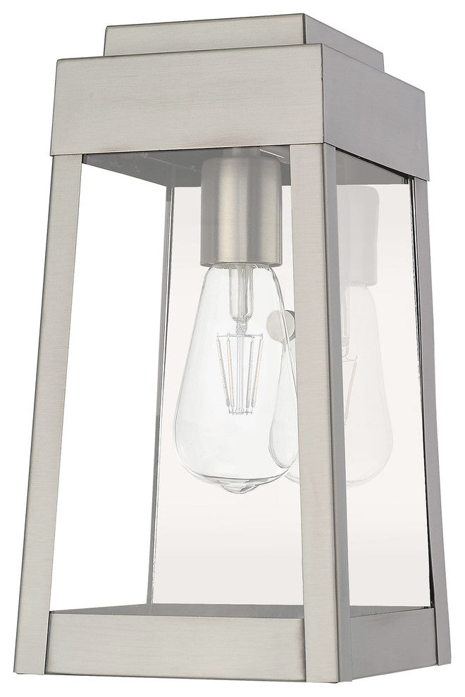 Livex Lighting Brushed Nickel 1-Light Outdoor Wall Lantern