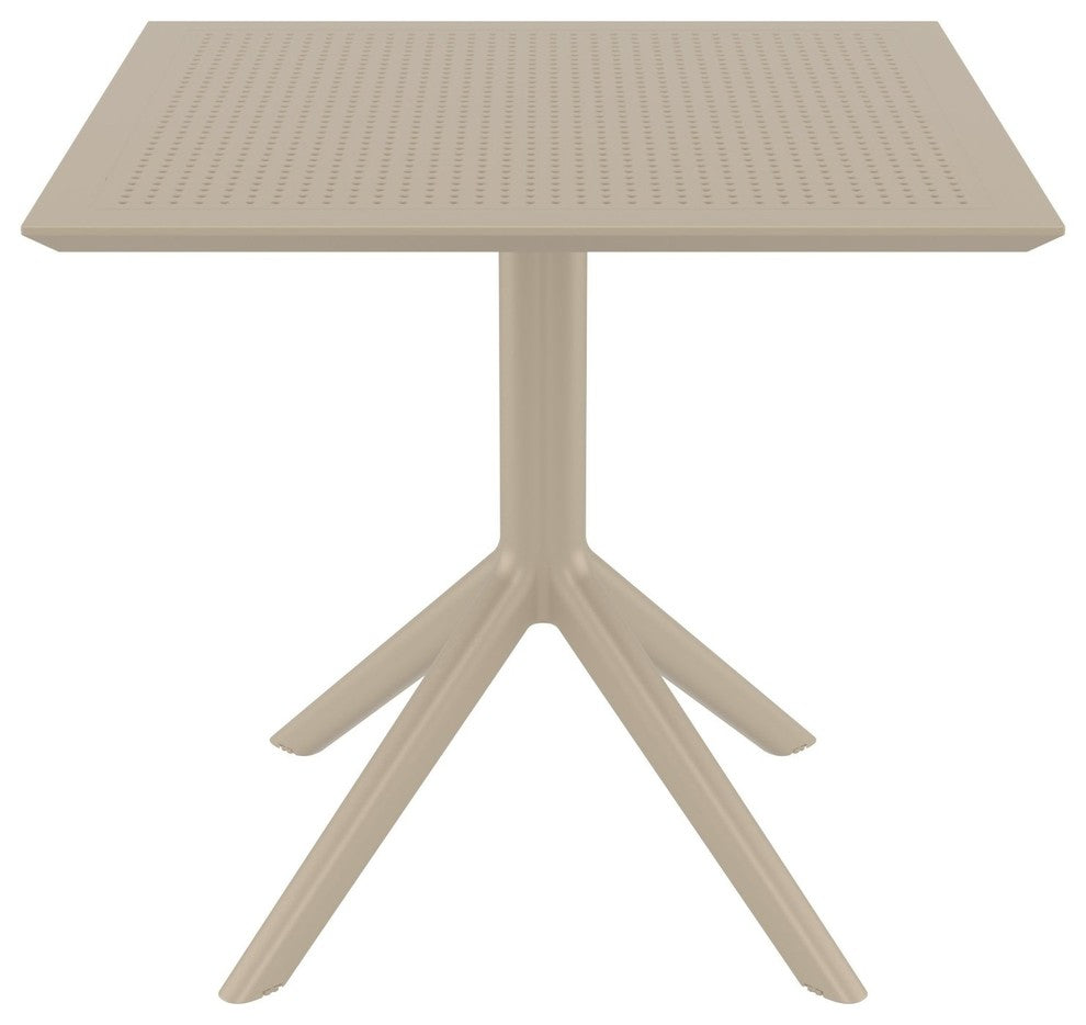 Compamia 31" Sky Square Table, Taupe