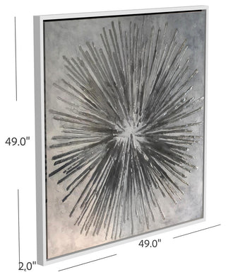Energy Burst Framed Canvas - White Frame