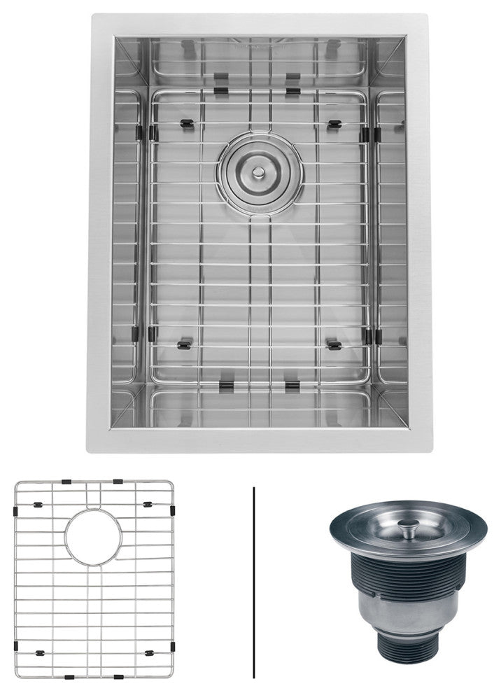 Ruvati RVH7110 Undermount 16 Gauge 14" Bar Sink Single Bowl In Stainless Steel