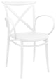 Cross XL Patio Dining Set With 4 Chairs White