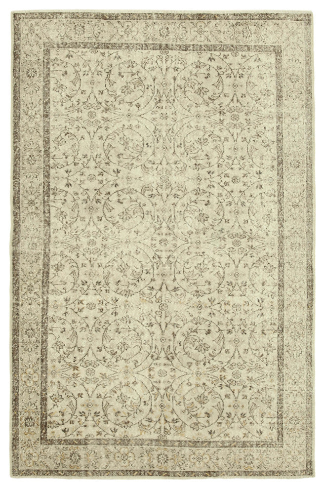 Rug N Carpet - Handmade Oriental 6' 3" x 9' 8" Unique Vintage Rug