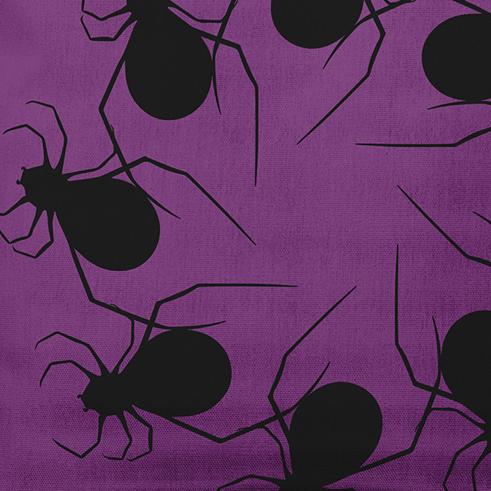 18"x18" Spider Wreath Decorative Throw Pillow, Amethyst