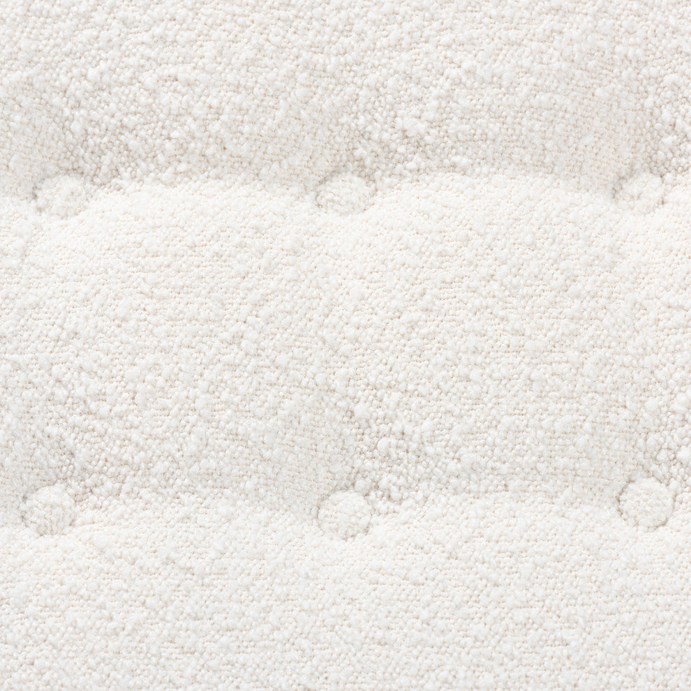 Ester Cream Boucle Ottoman Footstool