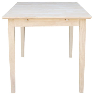 International Concepts Unfinished Rectangular Shaker Dining Table